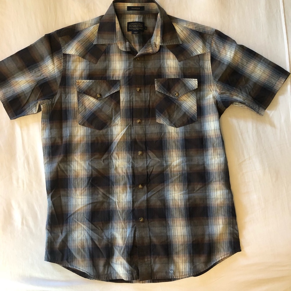 Pendleton Frontier Shirt Pearl Snaps Short Sleeve